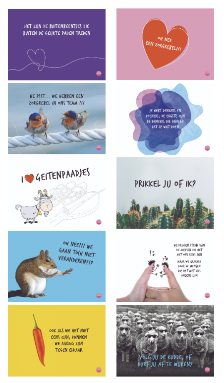 10 zorgrebel kaarten